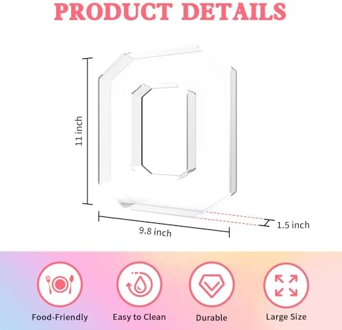 11" Acrylic Number Charcuterie Tray, Fillable Charcuterie Box (Number 0)