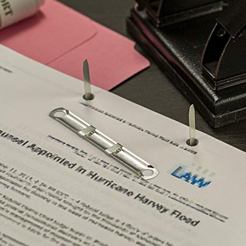 Officemate Premium Prong Fasteners, Complete Set, 1 Inch, Box of 50 Office Paper Clamp (99710), Silver