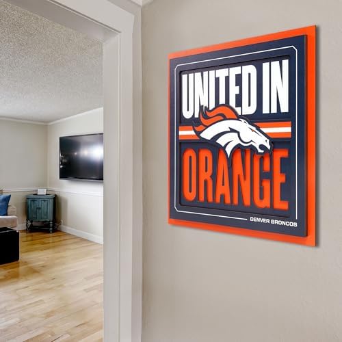 YouTheFan NFL Denver Broncos Slogan Series 3D Wall Art