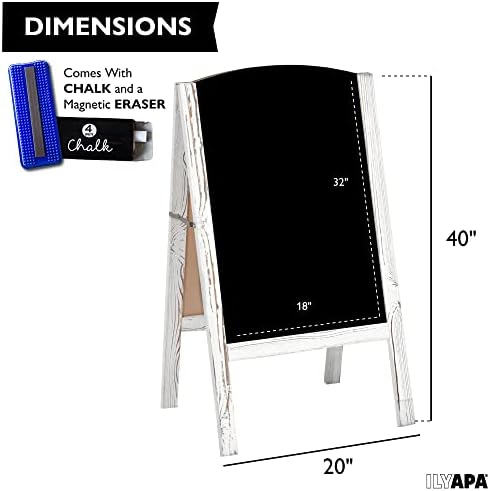 Ilyapa A Frame Chalk Board Easel Sign 20x40 in - Sandwich Signs Outdoor
