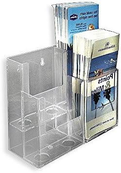 Azar Displays 252812 8.5" W x 3.75" D x 7" H 4-Pocket Tri-Fold Brochure Counter Display (2 Pack)