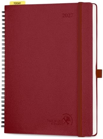 POPRUN 2027 Planner, Large 8.5" x 10.5" Weekly Calendar, Day Planner 2027