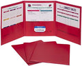 C-Line 3-Pocket Tri-Fold Heavyweight Poly Portfolios, Red, Box of 24 (33944-24)