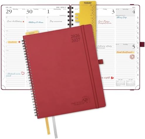 POPRUN Planner 2026-2027 (Large - 8.5'' x 10.5'') Academic Weekly Planner