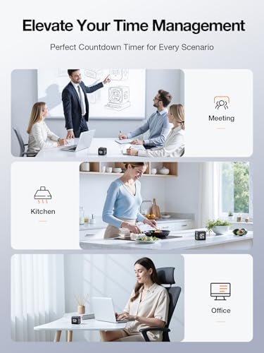 Ticktime TK3 Pomodoro Timer Cube for Focus, Study, Work, Task, ADHD,Kitchen