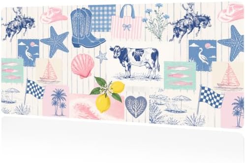 Western Preppy Coast Beach Desk Mat Small Gaming Mouse Pad