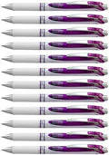Pentel EnerGel Pearl Deluxe RTX Retractable Liquid Gel Pen, (0.7mm), Accent, Violet Ink, Box of 12 (BL77PW-V)