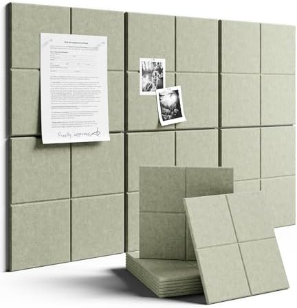 Fluxynara Felt Bulletin Board & Cork Board Alternative, Sage Green