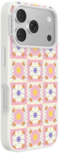 PopSockets iPhone 17 Pro Phone Case with MagSafe- Desert Crochet | Magnetic, Wireless Charging, Camera & Drop Protection, Western, Boho, Aesthetic, iPad, Removable, Popper