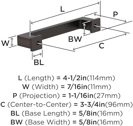 Amerock 25 Pack 3-3/4" Bridgeport Oil-Rubbed Bronze Drawer Pull