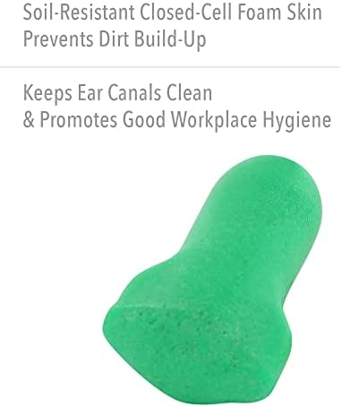 Howard Leight by Honeywell Maximum Lite Low Pressure Disposable Foam Earplugs, 200-Pairs (LPF-1), Green