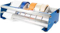 IDL Packaging 18" Manual Label and Tape Dispenser, 2" and Up Core Size, Adjustable Roll Width - Tabletop & Wall-Mounted Multi Roll Holder - Industrial Grade Steel Construction