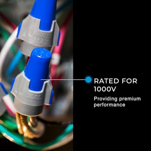 Ideal Electrical Twister Proflex MAX (30-348) Blue/Gray Wire Connector, Box of 25 — Smooth Twist-On Wire Nuts for Wiring 3-Way Switches, GFCI Outlets, and More