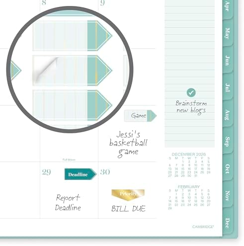 Mead Cambridge 2027 Planner, Weekly & Monthly, 8.5" x 11", Glimmer (1843-905-27)