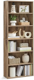 VASAGLE 6-Tier Bookshelf, Storage Organizer, 23.6 x 9.5 x 63.2 Inches