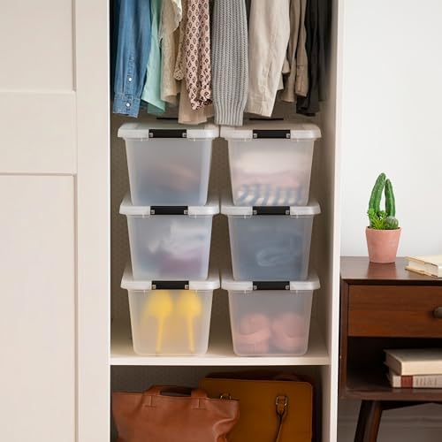 IRIS USA 6-Pack 13.5 Quart Clip Box with Latching Lid