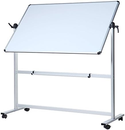 VIZ-PRO Double-Sided Magnetic Mobile Whiteboard, 60" x 36"
