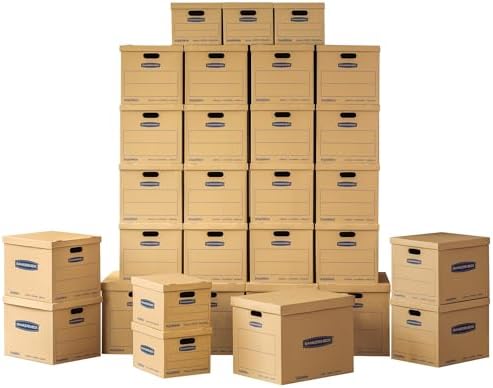 Bankers Box 30-Pack Classic Moving Box Kit, 20 Small/5 Medium/5 Large