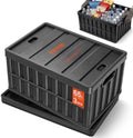 VEVOR 65L Collapsible Storage Bins with Lids 3 Packs, Stackable Crates