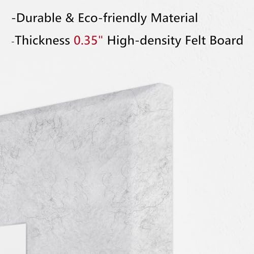 Neatsure Large Cork Board for Wall, 48" x 36" Bulletin Board with Pushpins, 12 Panels Felt Tiles Tack Push Pin Board for Office, Silver Gray