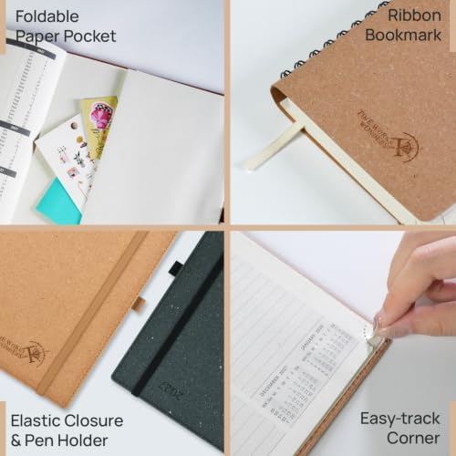 POPRUN 2027 Planner, 6.5''x8.5'' Recycled Paper Weekly and Monthly Calendar