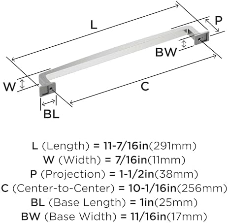 Amerock 10-1/16" Westerly Polished Chrome Drawer Pull