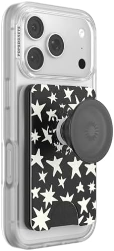 PopSockets Phone Wallet for MagSafe with Grip- Starstruck | PopWallet, Holds 3 Cards, Magnetic, Removable, Secure, Western, Boho, Aesthetic, Phone, Women