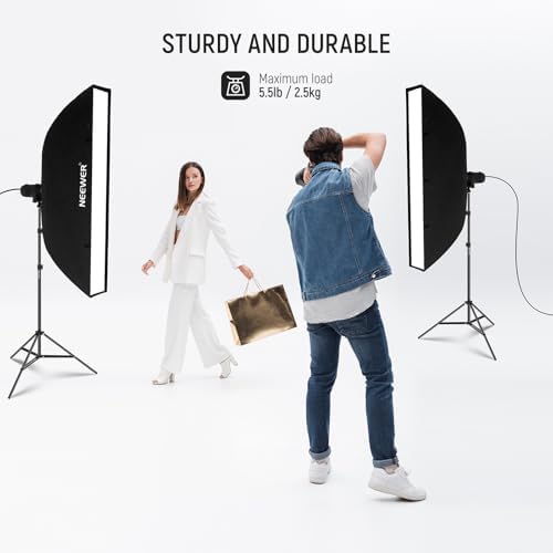 NEEWER Photography Light Stand, 7 Feet / 210cm Aluminum Alloy (2 Pieces)