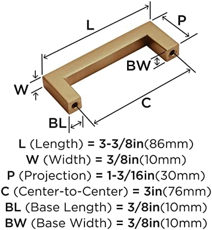 Amerock 25 Pack 3" Monument Champagne Bronze Drawer Pull