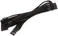 SilverStone Black Sleeved PSU Cable for Three 4-Pin Molex & One 4-Pin Floppy adapter PP06B-3PER10F