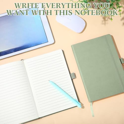 Laumoi 14 Pack Hardcover Lined Journal Notebooks Bulk,Sage Green,A5