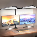 AILBTON Ultra-Large Gooseneck Desk Lamp with Clamp| Dual-Source Super Bright LED Study Light with Flexible Arms, 5 Brightness & 4 Color Modes for Home Office/Reading