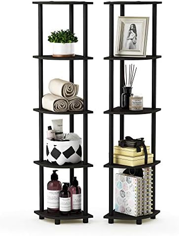 Furinno Shelves 3-Tier Industrial Style Bookcase, Display Shelf, 35 Wide, Oak