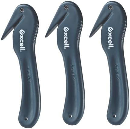 WOD SD-259B Disposable Handy Cutter Package Opener, Stretch Film Shrink Wrap Safety Box Cutters & Strapping Speedy Safe Cutter - Ideal For Office & Commercial Use (Pack of 3)