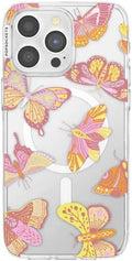 PopSockets iPhone 15 Pro Max Phone Case w/MagSafe- Sunset Mariposa | Magnetic, Wireless Charging, Camera & Drop Protection, Butterfly, Moth, Luna, Western, Boho, Aesthetic