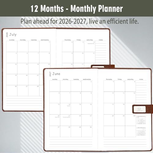 2026-2027 Daily Planner - One Page per Day, Daily Calendar Book