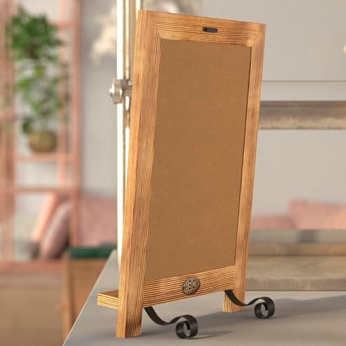 Flash Furniture Magnetic Tabletop Chalkboard Sign, 9.5" x 14", Torched