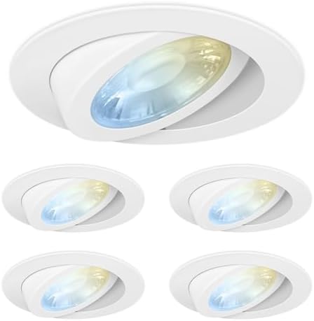 Feit Electric 6in LED Canless Directional Recessed Downlight, 65W Eq, 5CCT