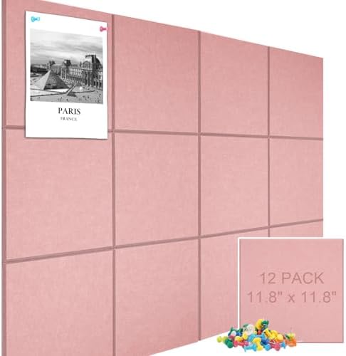 48" x 36" Large Felt Bulletin Board & Cork Board Alternative, Pink