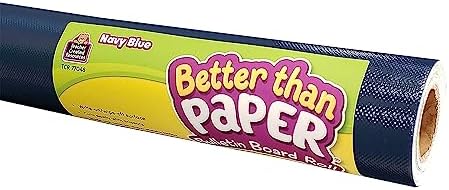 Teacher Created Resources Better Than Paper® Bulletin Board Roll, 4' x 12', Navy Blue, Pack of 4
