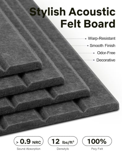 48" x 36" Large Cork Bulletin Board Tiles, Peel and Stick Felt Wall Panels for Vision, Message Center, Picture and Prayer Board for Office, Dorm, Room and Desk Decor(Charcoal Gray)