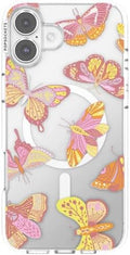 PopSockets iPhone 16 Plus Phone Case with MagSafe- Sunset Mariposa | Magnetic, Wireless Charging, Camera & Drop Protection, Butterfly, Moth, Luna, Western, Boho, Aesthetic