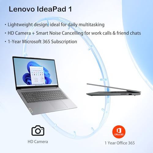 Lenovo IdeaPad Eco-Friendly Slim Laptop, 15.6" FHD Business and Student, Office 365 for The Web, Intel 10-Core i5-1335U(Beat Ryzen 7 7730U), 16GB RAM, 256GB SSD, Wi-Fi 6, Privacy Camera, Win11 Home
