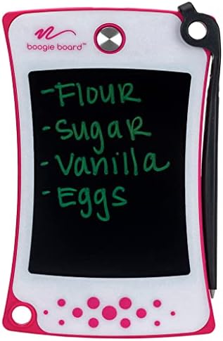 Boogie Board Jot Pocket Writing Tablet - Includes Small 4.5 inch LCD Writing Tablet, Instant Erase, Stylus Pen and Built-in Kickstand, Pink