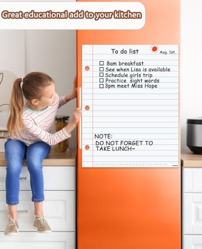 Dry Erase Giant Sized Magnetic Notebook Paper, Lined Paper 22" x 28"