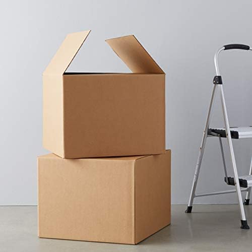 Amazon Basics Cardboard Moving Boxes for Packing and Shipping, Large Size, 20" x 20" x 15", Brown, 6-Pack