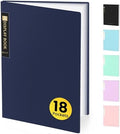 Sooez Binder with Plastic Sleeves 18-Pocket, Displays 36 Pages, 8.5"x11"