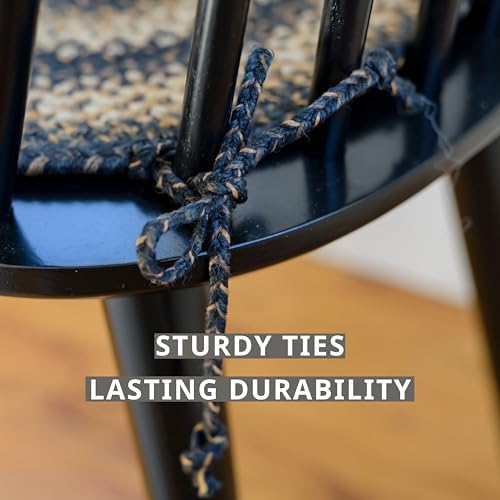 Homespice Kilimanjaro Jute Braided Chair Pads, Round 15" Set of 2