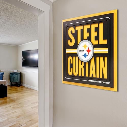 YouTheFan NFL Pittsburgh Steelers Slogan Series 3D Wall Art