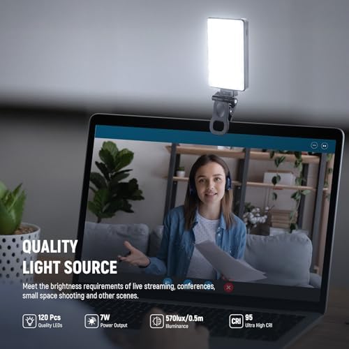 NEEWER Basics LED Selfie Phone Light for iPhone Camera Laptop, BL120B